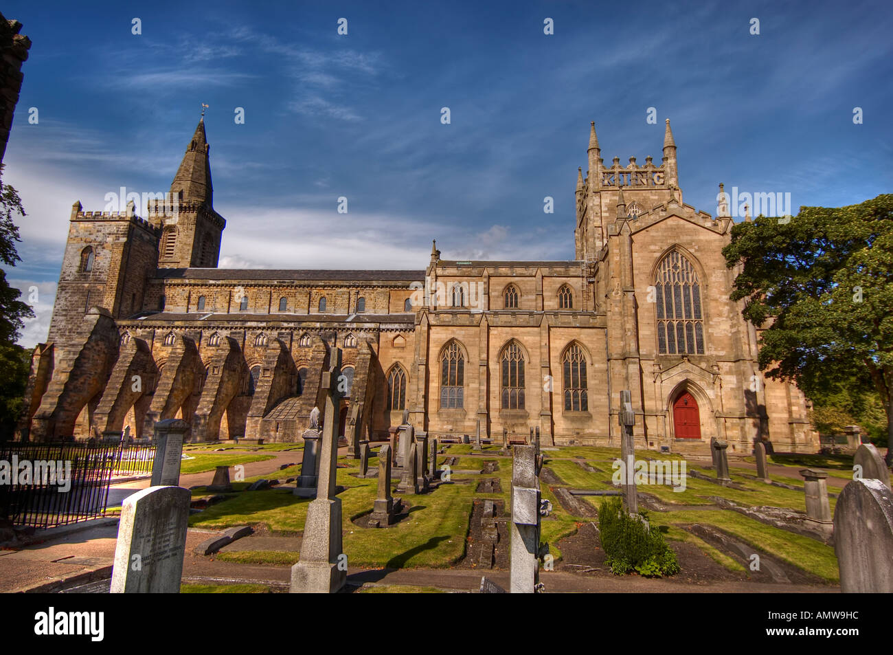 Die Abtei-Kirche von Dunfermline, Schottland Stockfoto