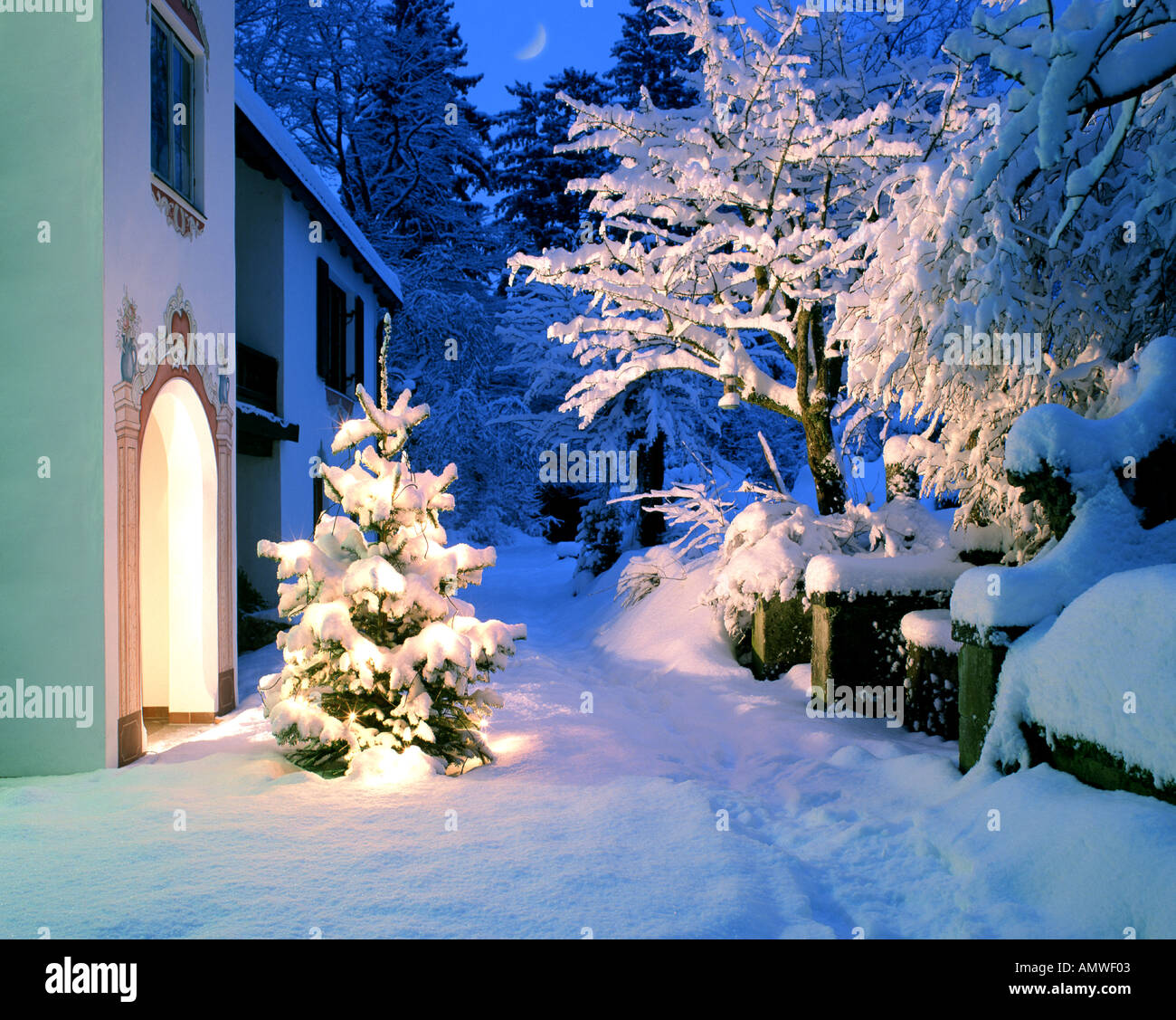De - Bayern: Weihnachten am Raunerhof in ohlstadt Stockfoto