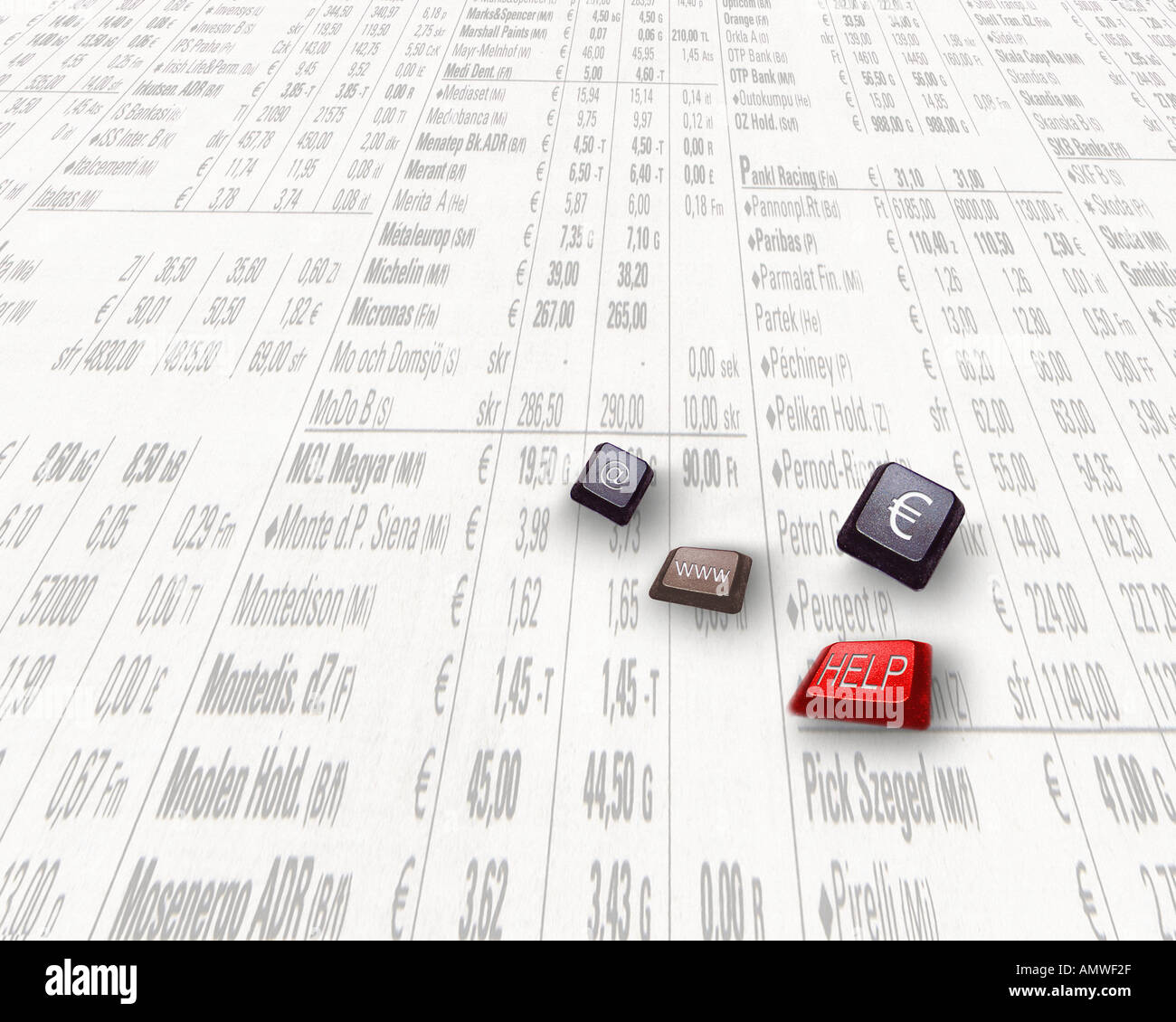 FINANZKONZEPT: Beschäftigt Börse Stockfoto