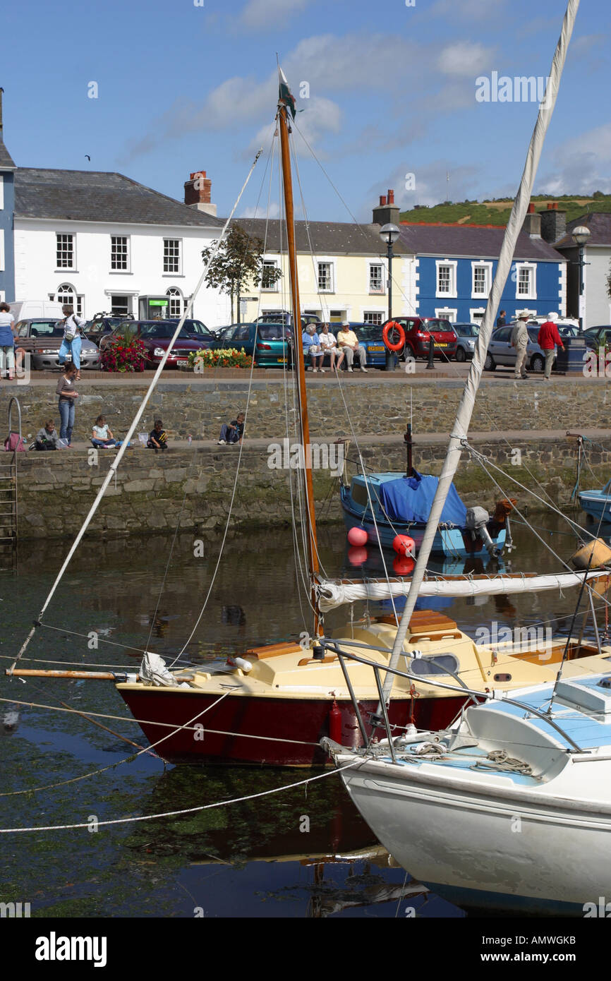 Aberaeron Hafen Ceredigion West Wales Stockfoto