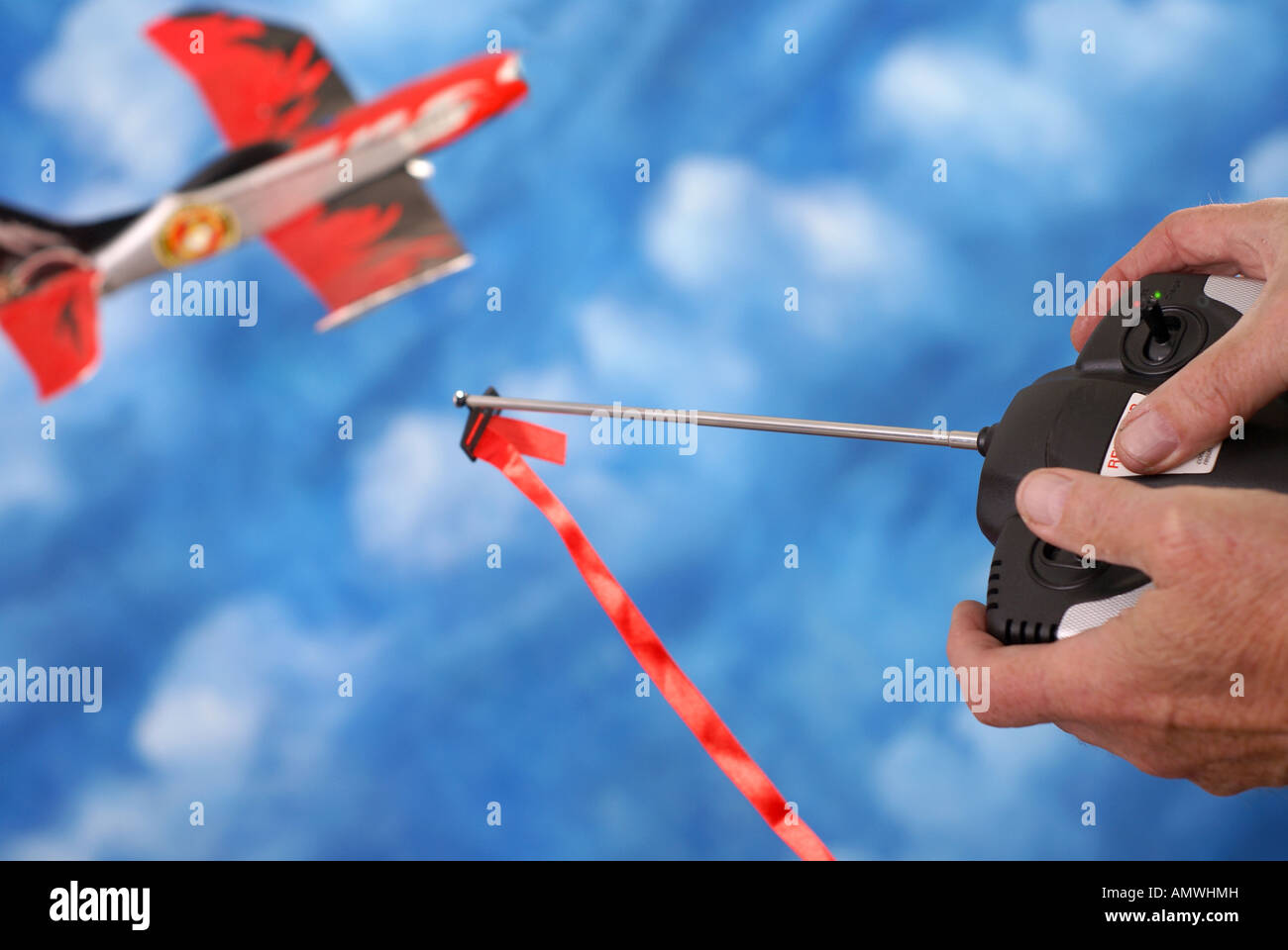 Entfernte kontrollierte Modellflugzeug Stockfoto
