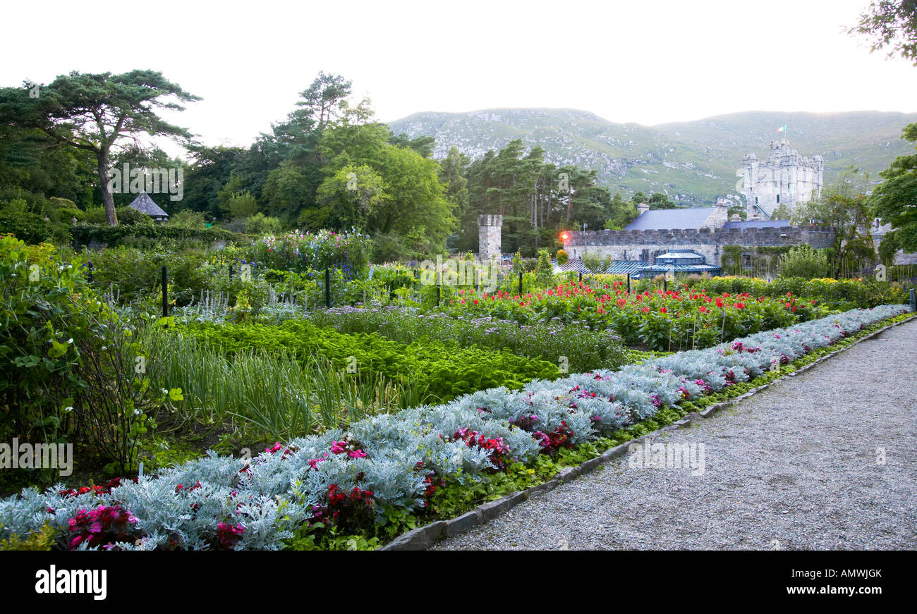 Glenveagh Castle Gardens, County Donegal, Irland Stockfoto