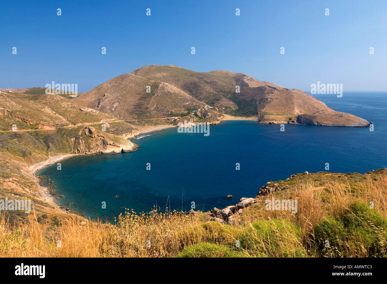Bucht von Marmari Südspitze der Mani Halbinsel Peloponnes Griechenland Stockfoto