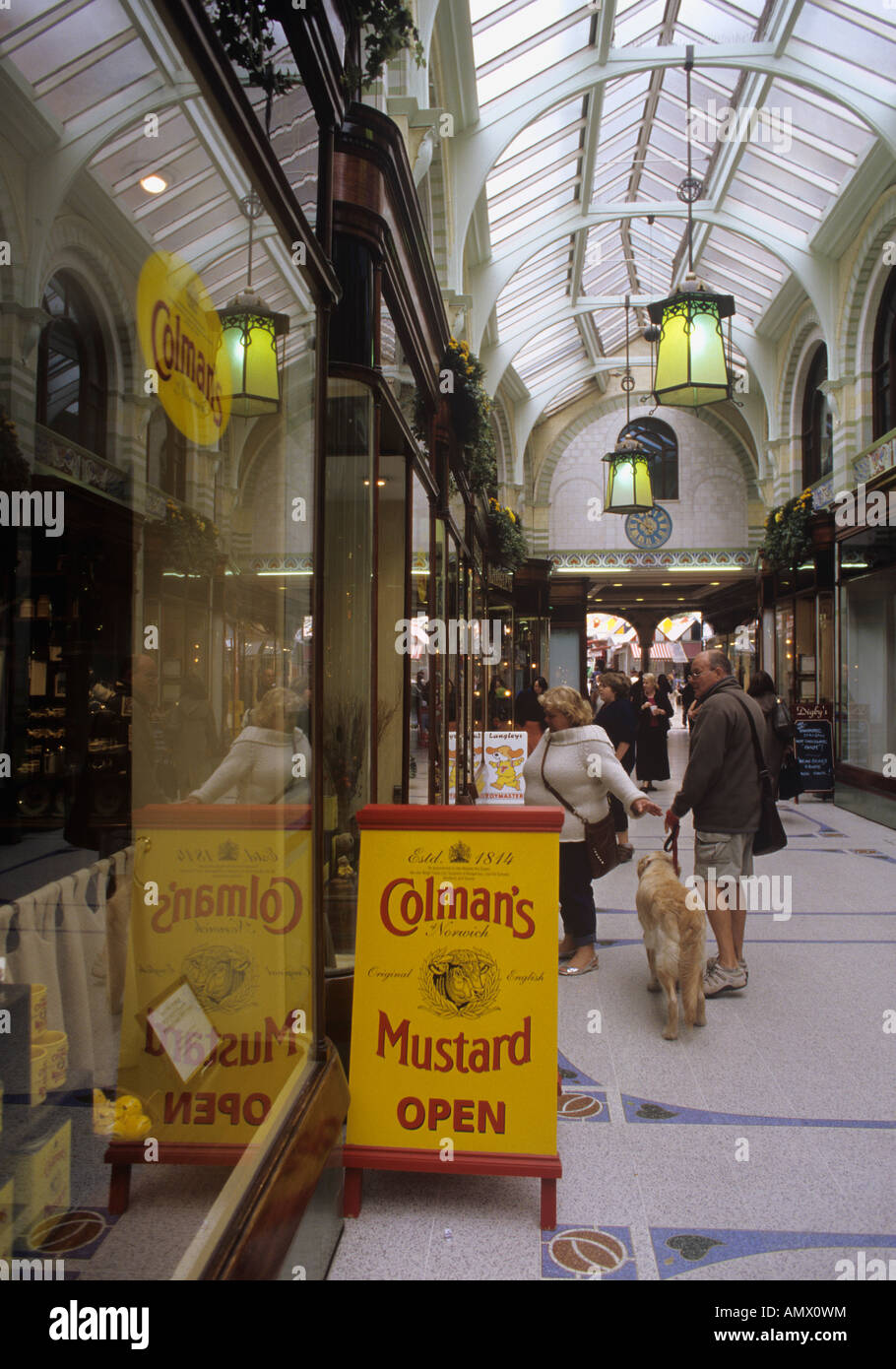 Colmans Senf Shop und Museum in Royal Arcade-Norwich Stockfoto