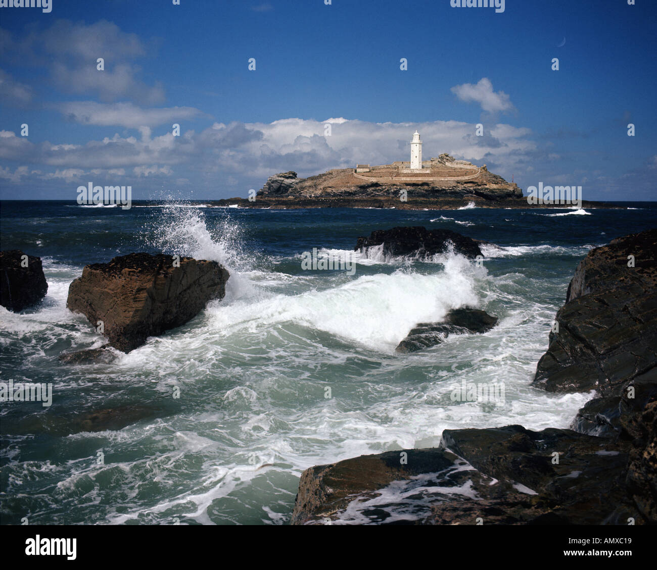 GB - CORNWALL: Godrevy Leuchtturm in der Nähe von St.Ives Stockfoto