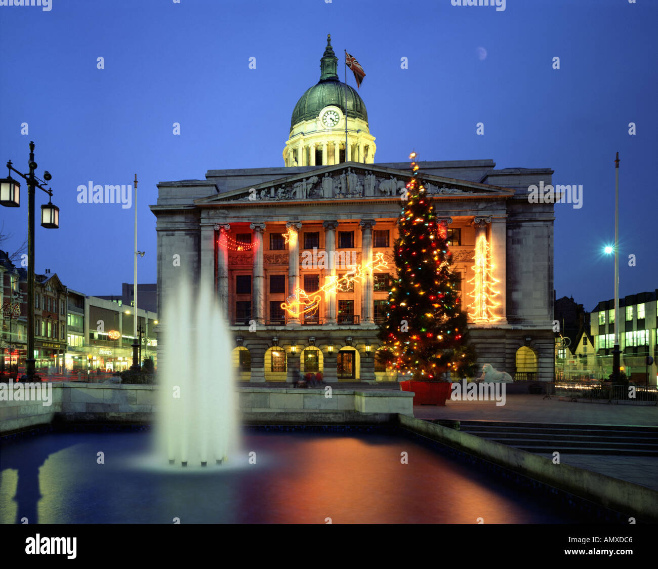 GB - NOTTINGHAM: Weihnachten auf dem alten Markt Stockfoto