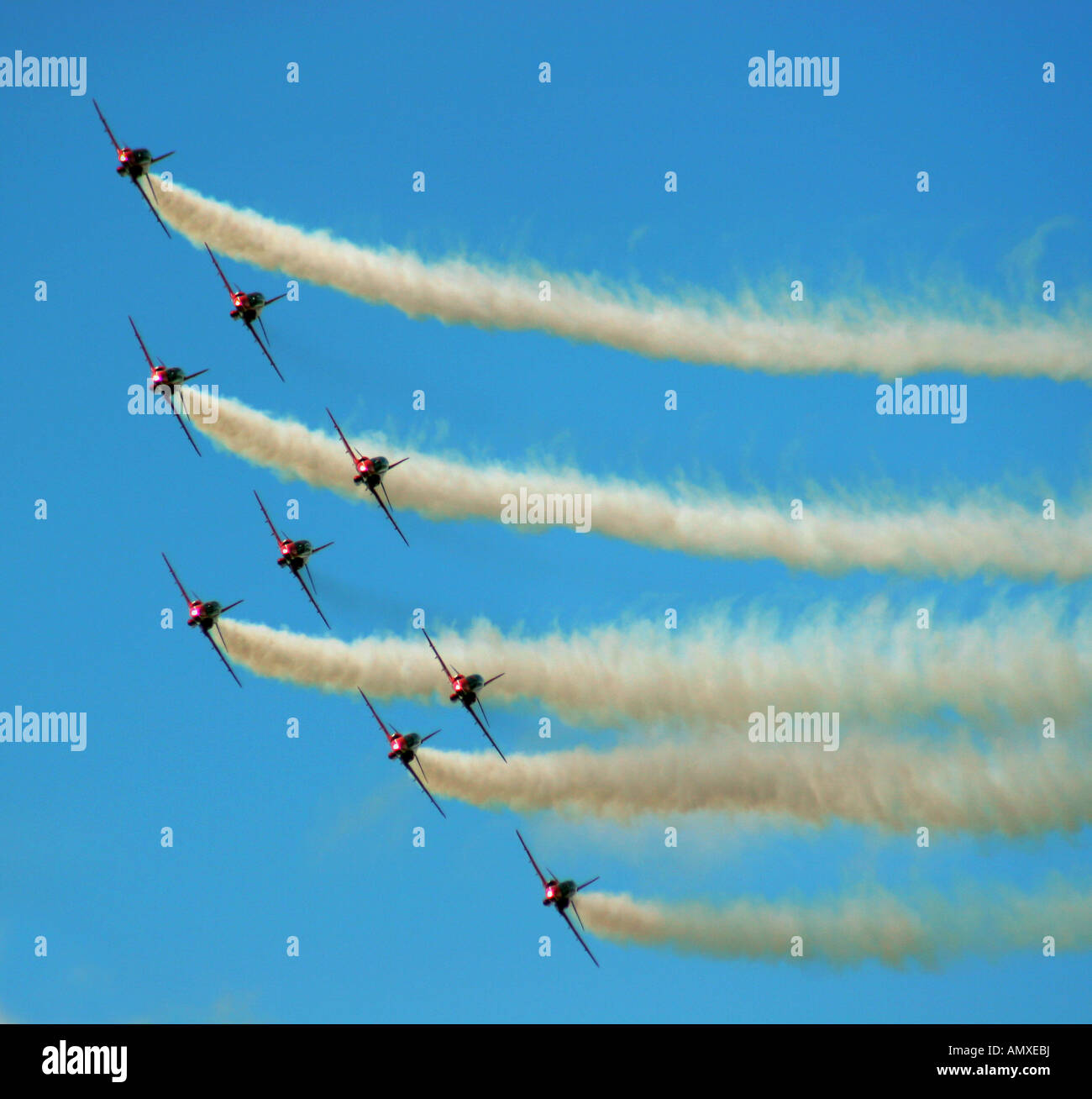 RIAT 2007 Red Arrows Stockfoto