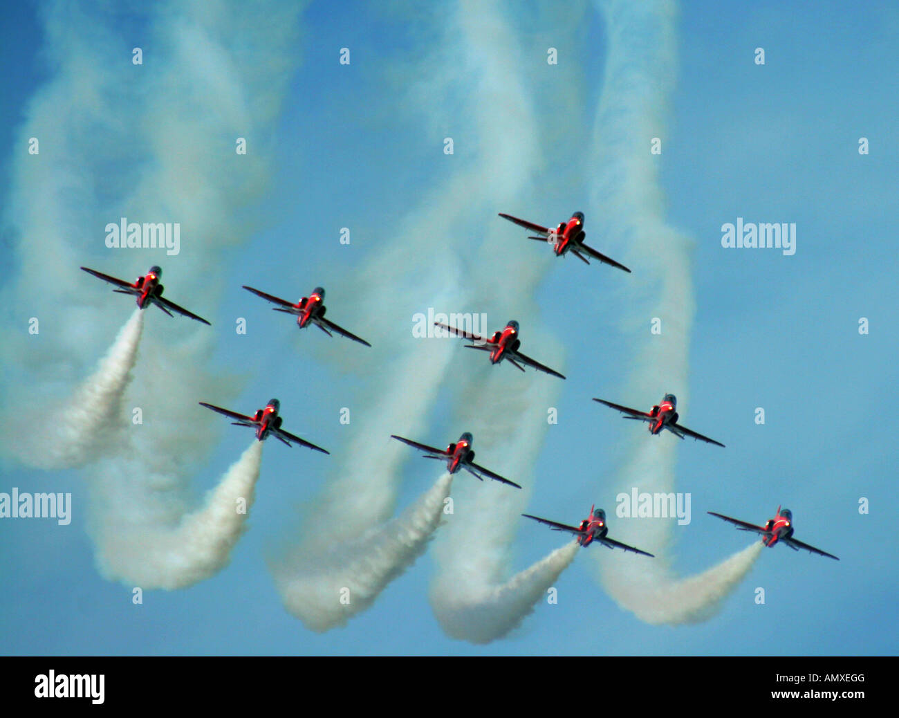 RIAT 2007 Red Arrows Stockfoto