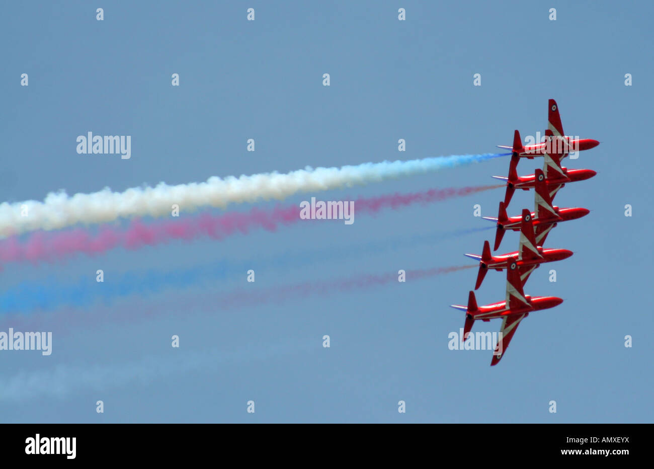 RIAT 2007 Red Arrows Stockfoto