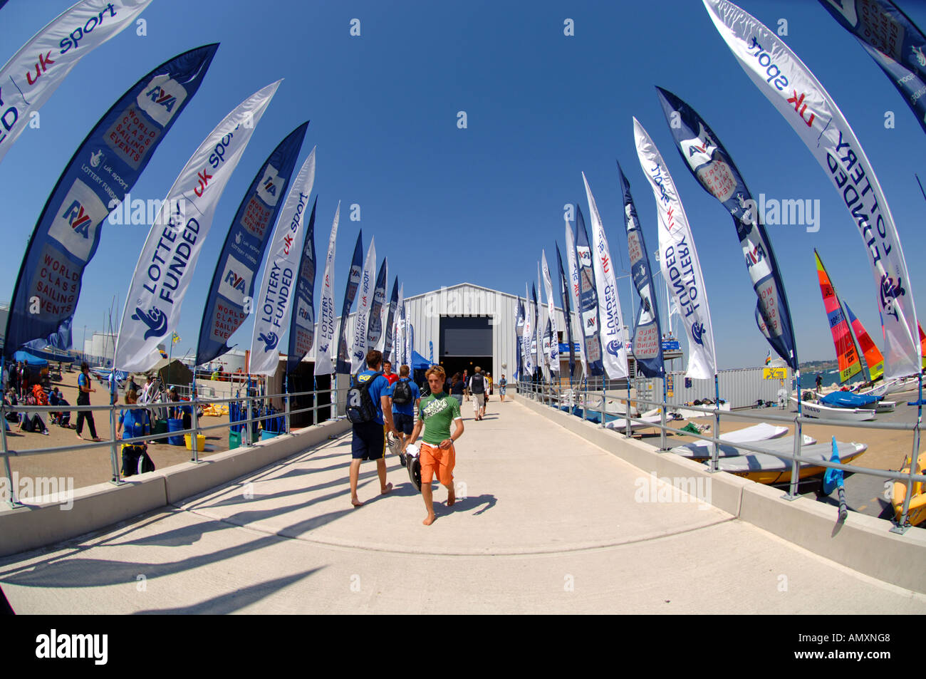 Portland Sailing Academy, Weymouth und Portland Sailing Academy, Portland-Dorset-England-UK, Standort für 2012 Olympisches Segeln Stockfoto