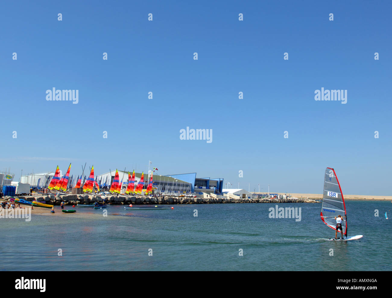 Portland Sailing Academy, Weymouth und Portland Sailing Academy, Portland-Dorset-England-UK, Standort für 2012 Olympisches Segeln Stockfoto