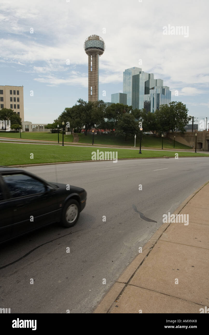 J.f. Kennedy-Attentat-Website. Dallas Texas, Vereinigte Staaten von Amerika. Stockfoto