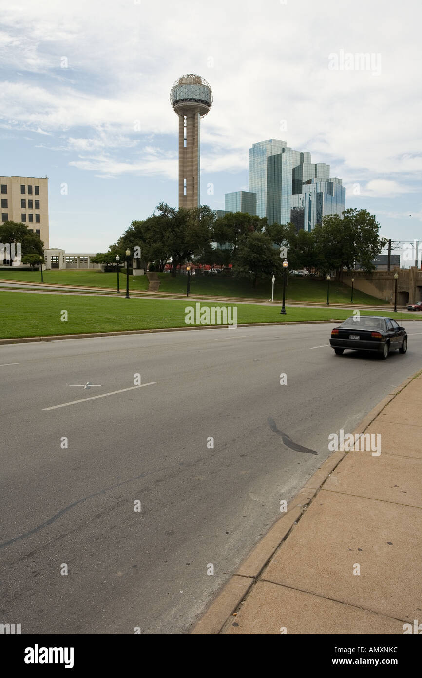 J.f. Kennedy-Attentat-Website. Dallas Texas, Vereinigte Staaten von Amerika. Stockfoto