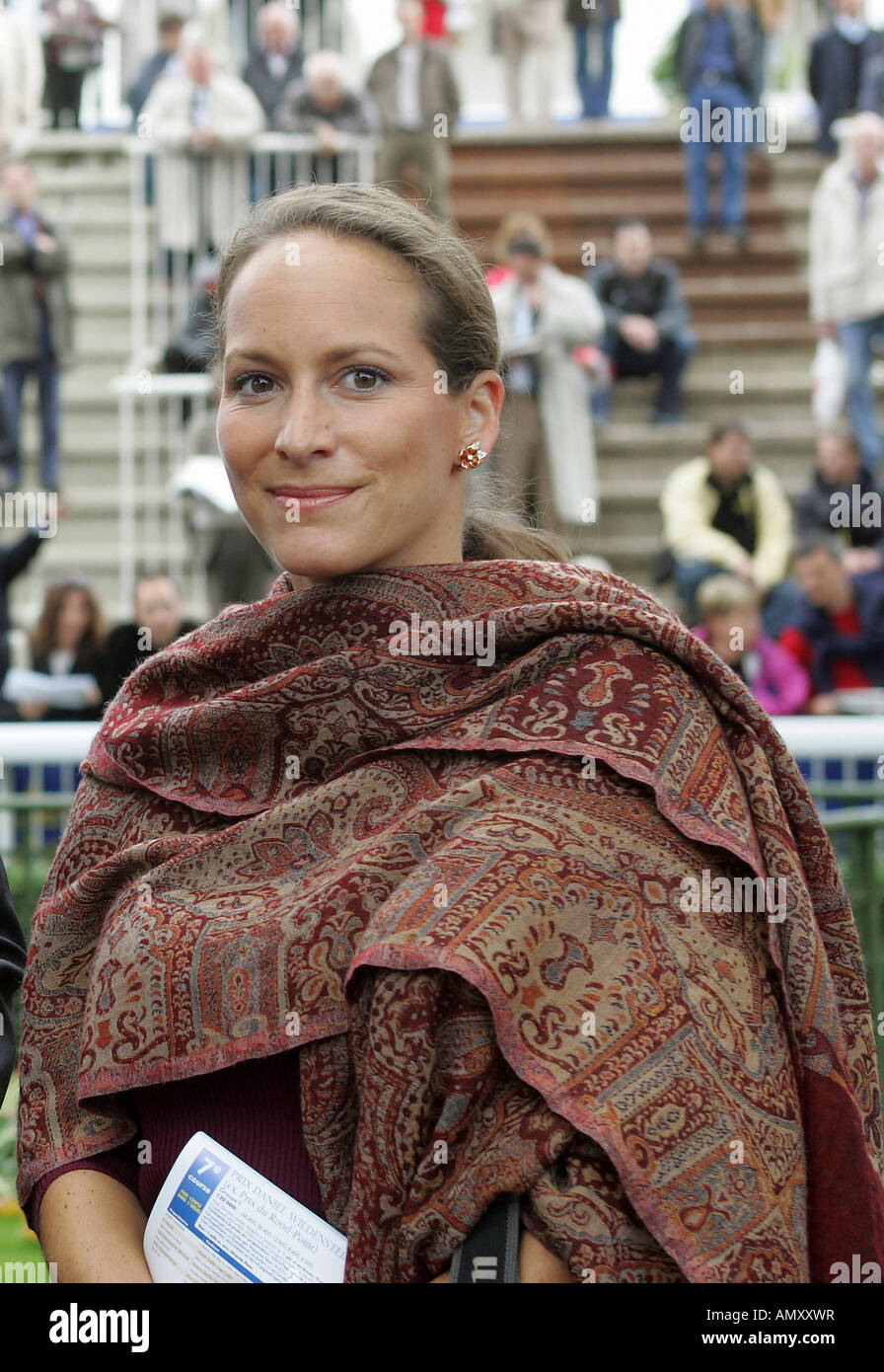Prinzessin Zarah, Tochter von Karim Aga Khan bei Longchamp in Paris, Frankreich Stockfoto