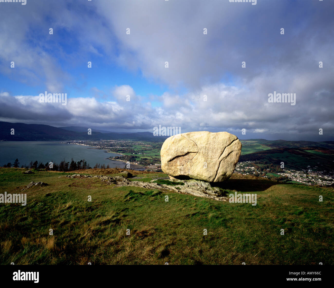 Cloughmore Stone Rostrevor Co Down Northern Irland Stockfoto