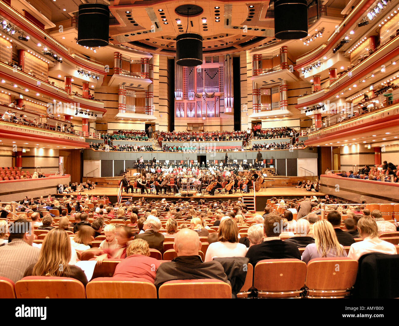 Innen Birmingham Symphony Hall Stockfoto