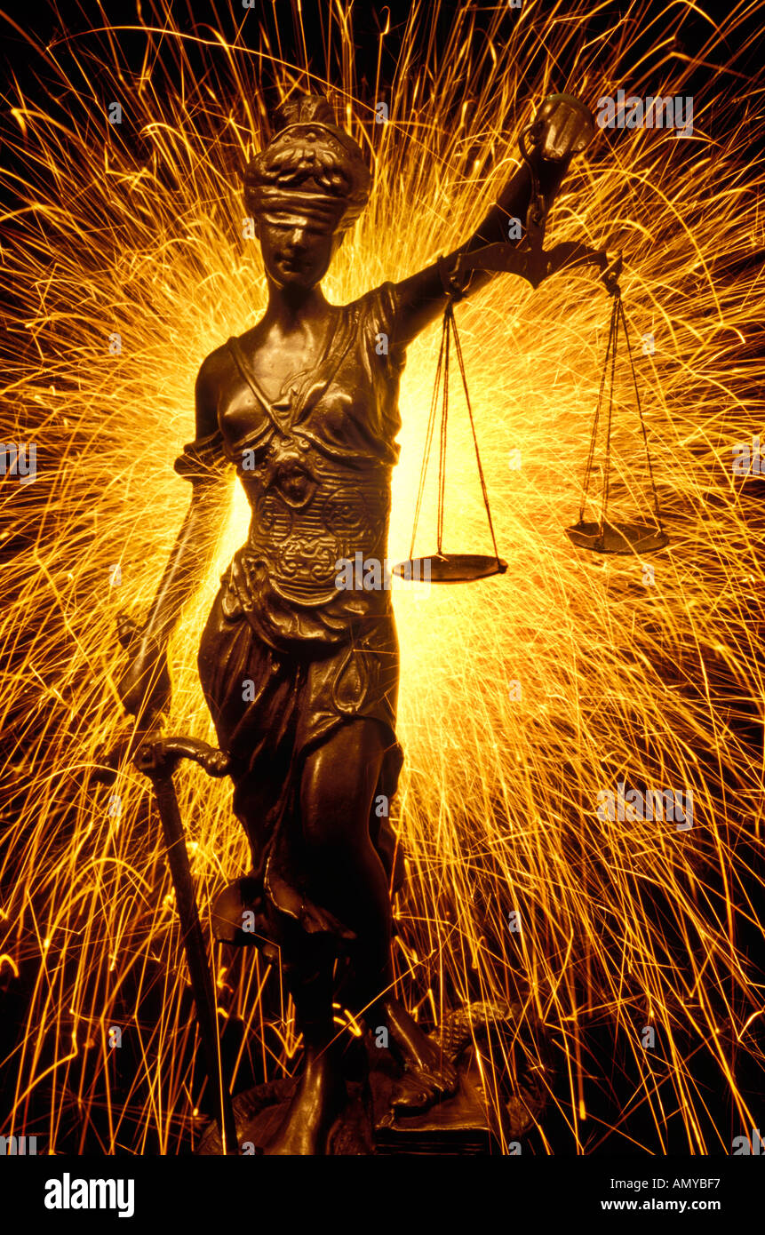 Blind Justice Stockfoto