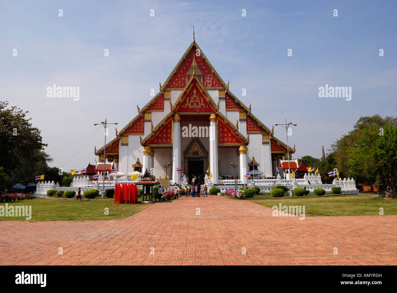 Wat Phra Mongkons Bophit Ayutthaya Thailand Stockfoto