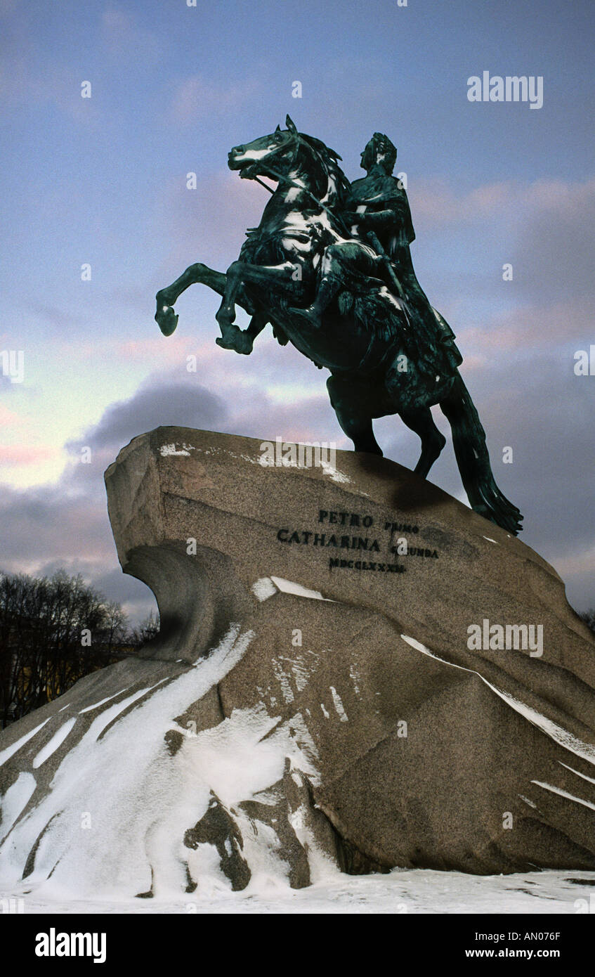 Statue von Peter das große Petersburg-Russland Stockfoto