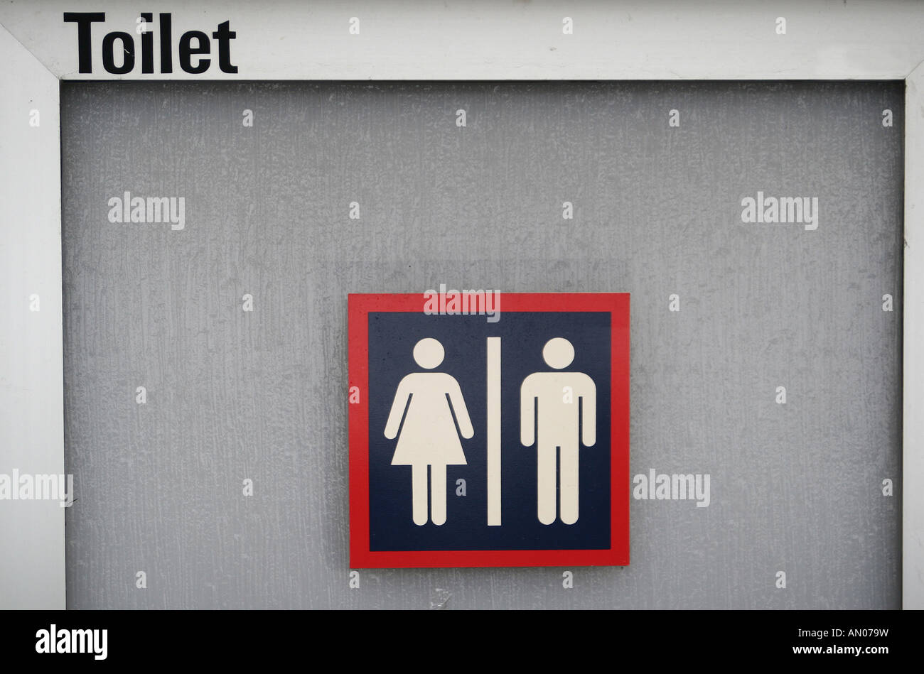 WC Tür wc Sanitär Stockfoto