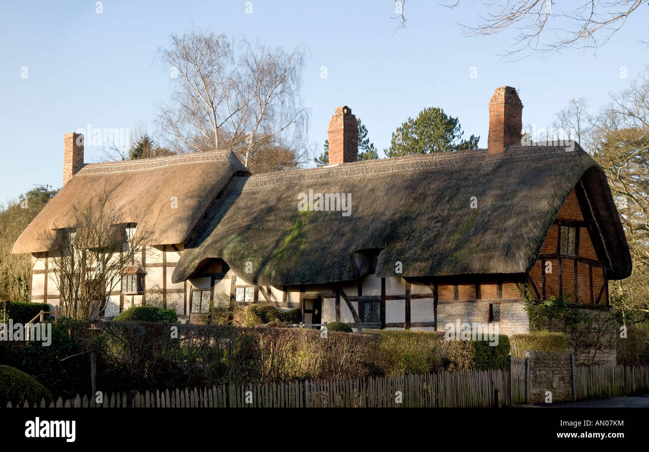 Anne Hathaways Cottage home united von William Shakespeares Frau Shottery Stratford-upon-Avon great Britain England uk Königreich eu Stockfoto