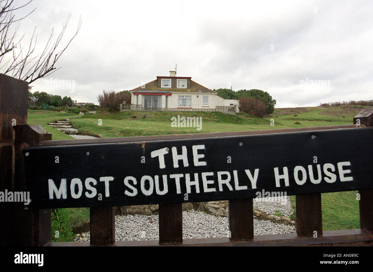 Das südlichste Haus in Großbritannien am Lizard Point in Cornwall England UK Stockfoto