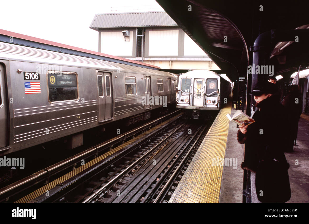 U-Bahnstation und Bahnhof Brooklyn New York Stockfoto
