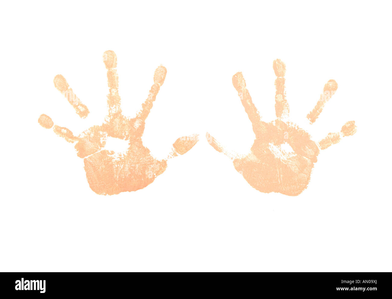 Fleisch-farbige Hand druckt Foto illustration Stockfoto