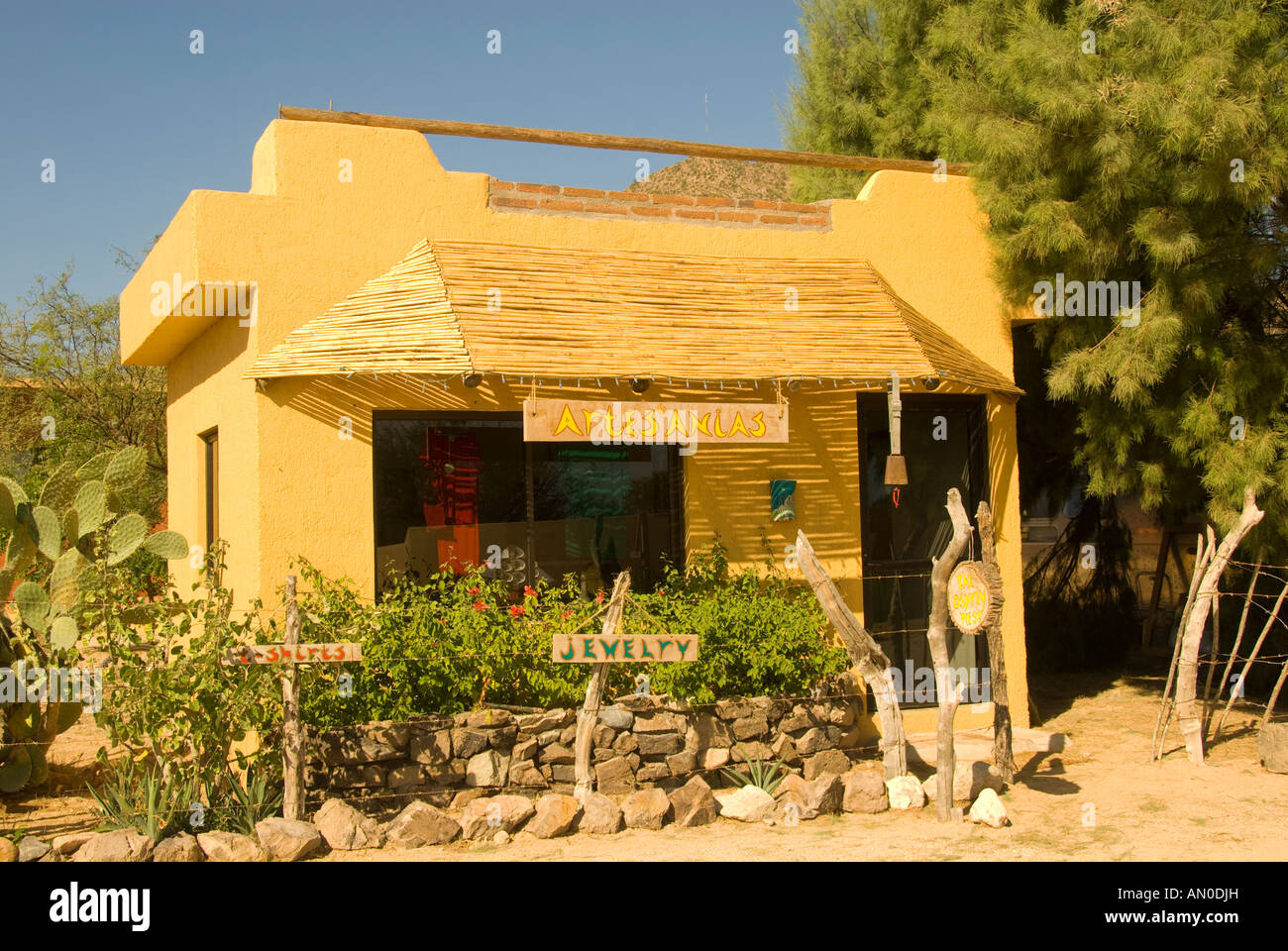 Mexiko Baja California Dorf von Cabo Pulmo Handwerker Shop auf Hauptstraße Stockfoto