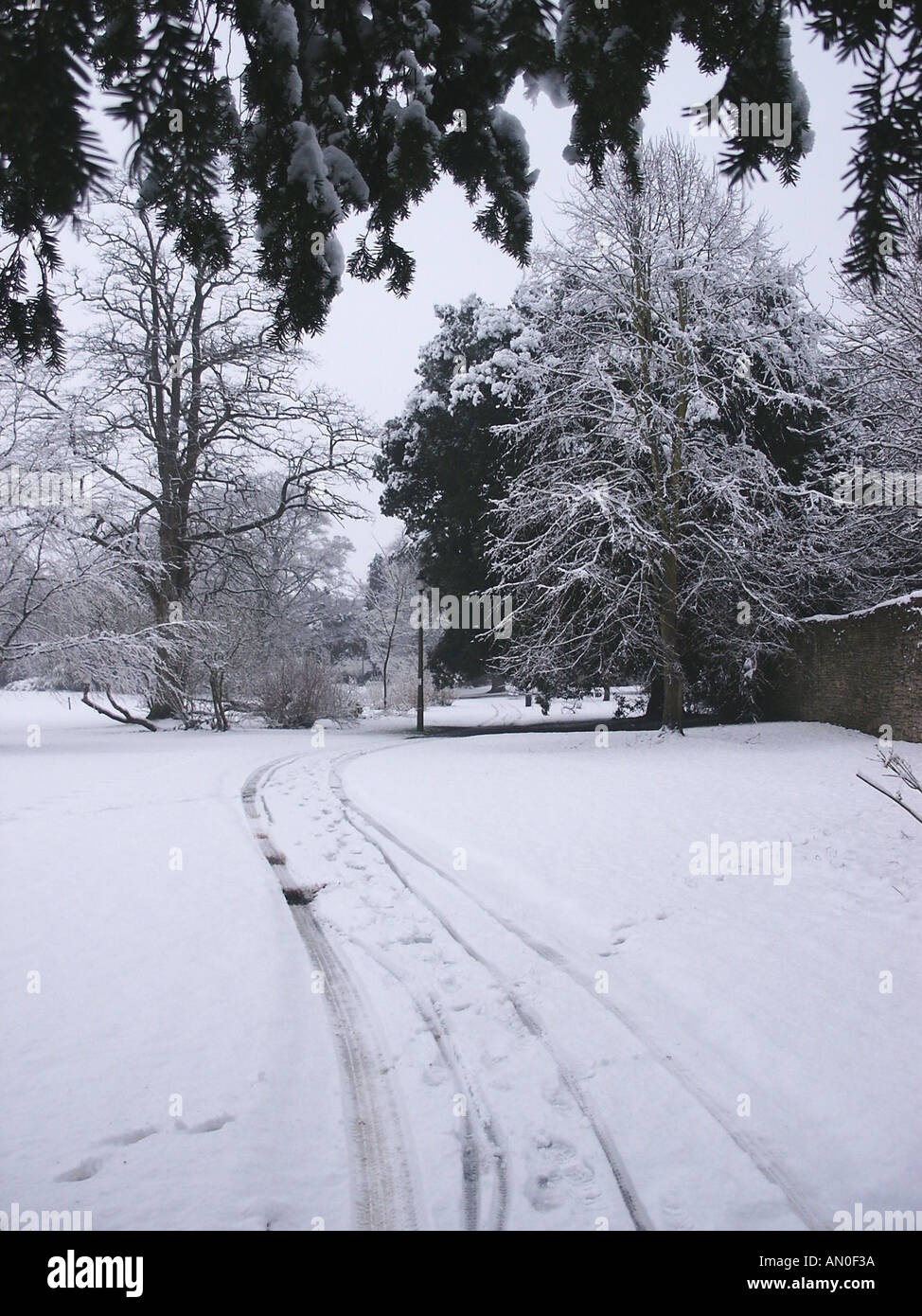 Abtei Gründen im Winter Cirencester Gloucestershire England Stockfoto