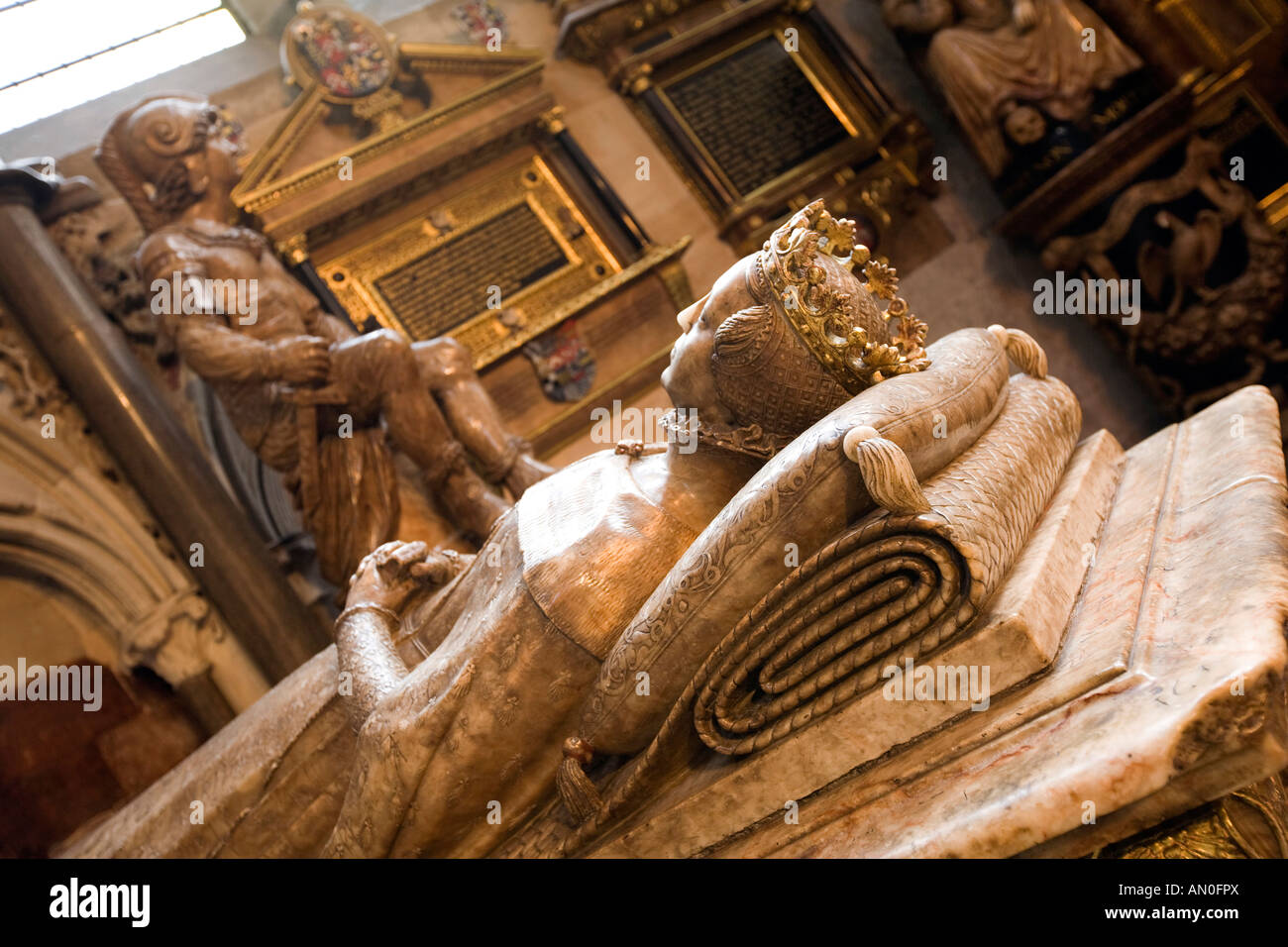 UK-London-Westminster Abbey geschnitzten Marmor Bildnis von Lady Frances Duchess of Southfolke Stockfoto