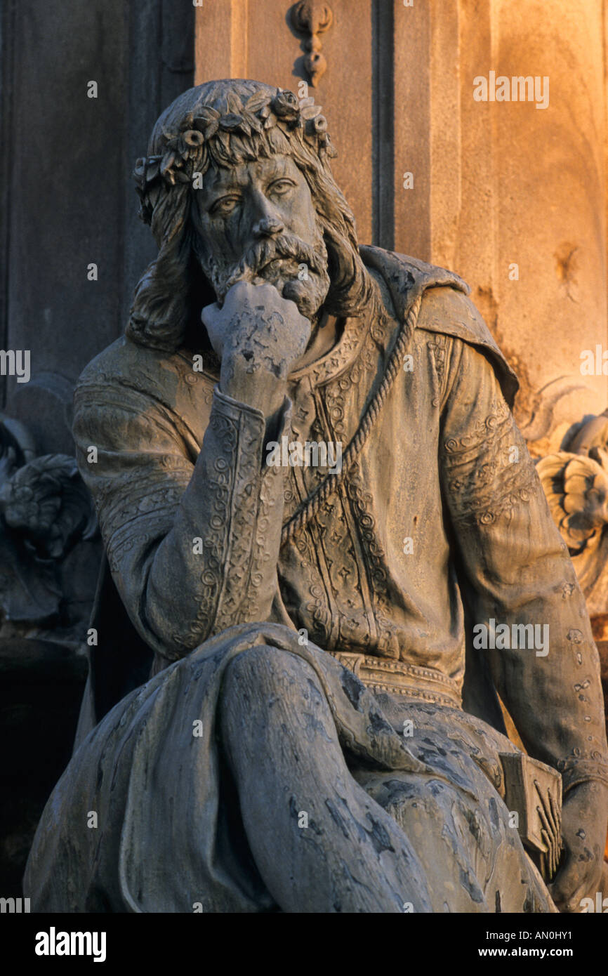 Walther von der Vogelweide, Würzburg, Deutschland Stockfotografie - Alamy