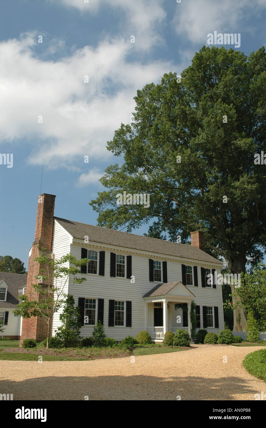 Colonial Williamsburg Virginia va Bassett Halle John d Rockefeller Jr. nach Hause Stockfoto