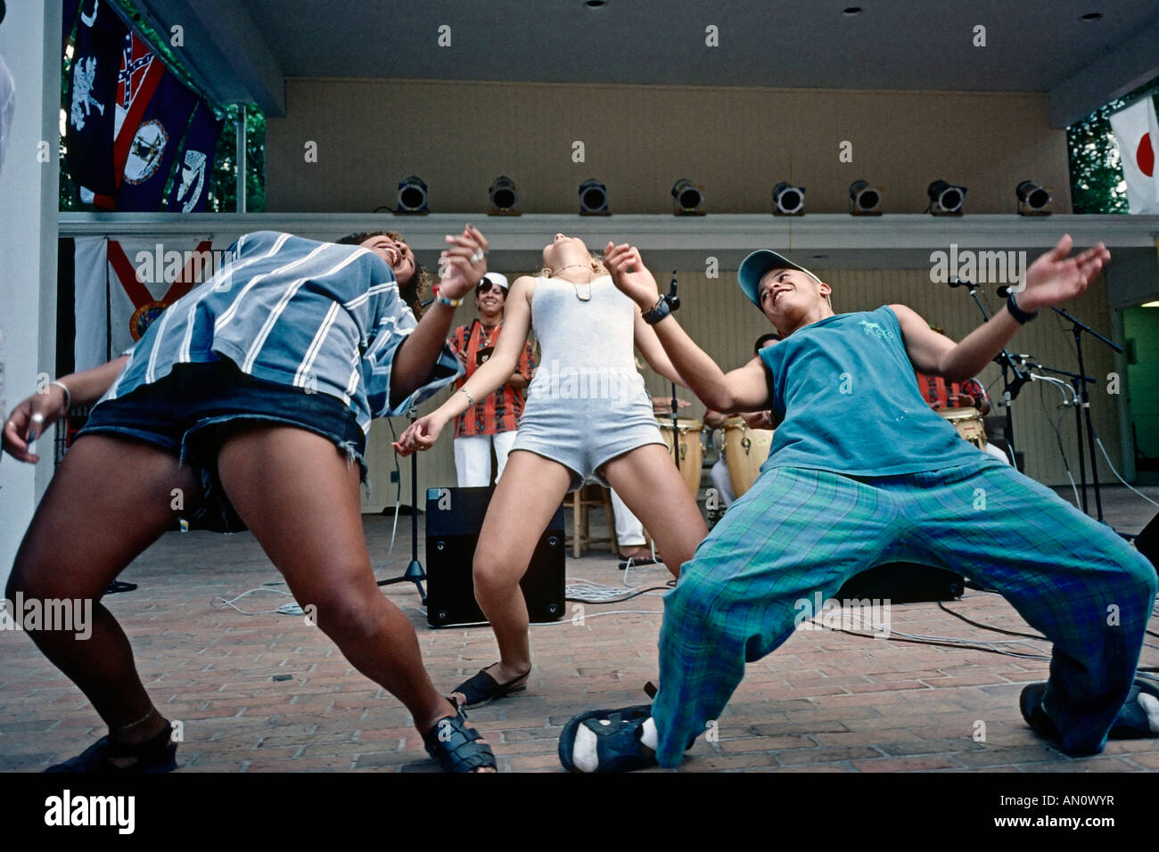 Volkstanz-Truppe beim Florida Folk Festival in White Springs Florida USA Stockfoto