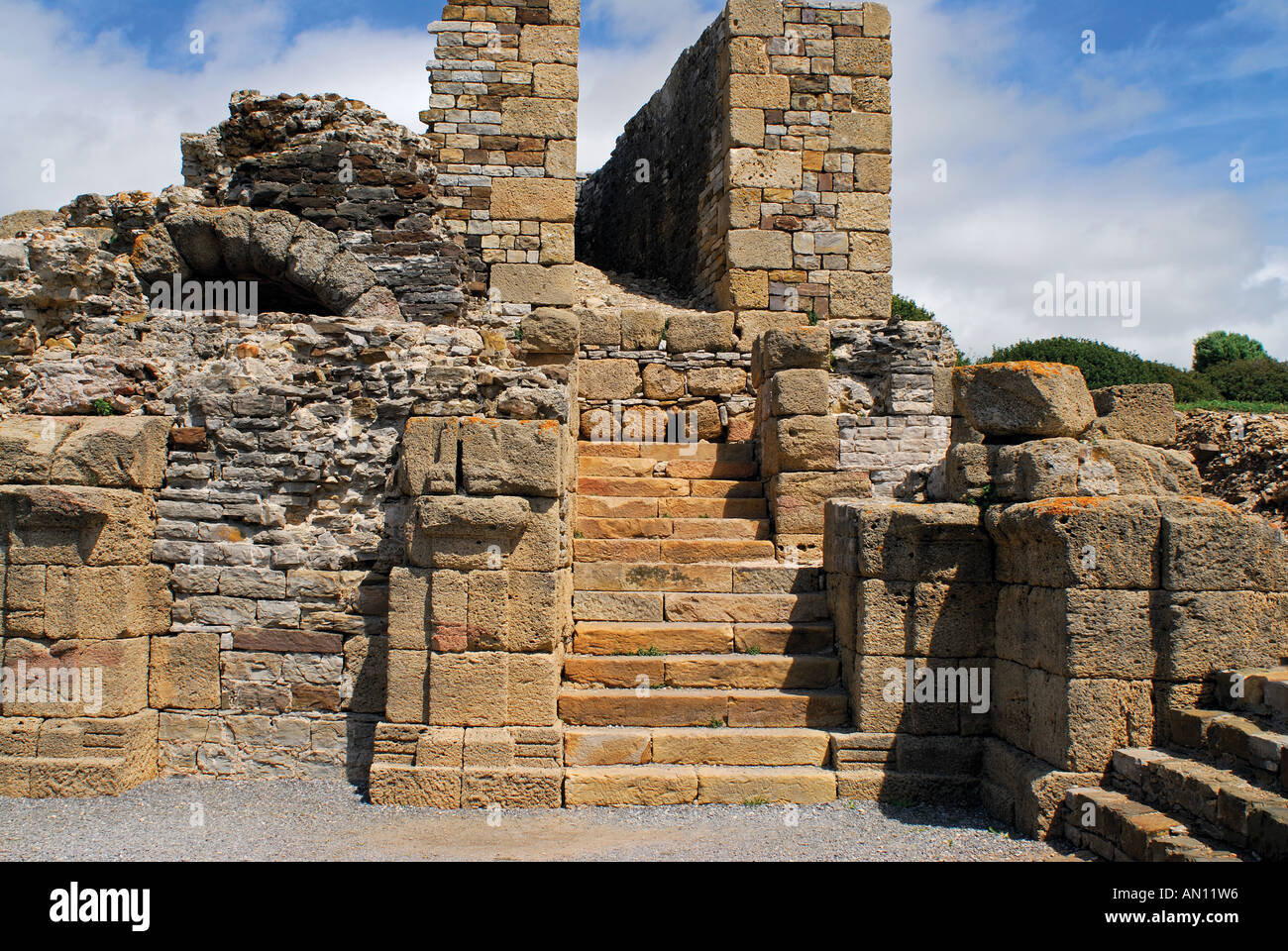 Ruinen der römischen Stadt Balea Claudia, Bolonia, Andalusien, Spanien Stockfoto