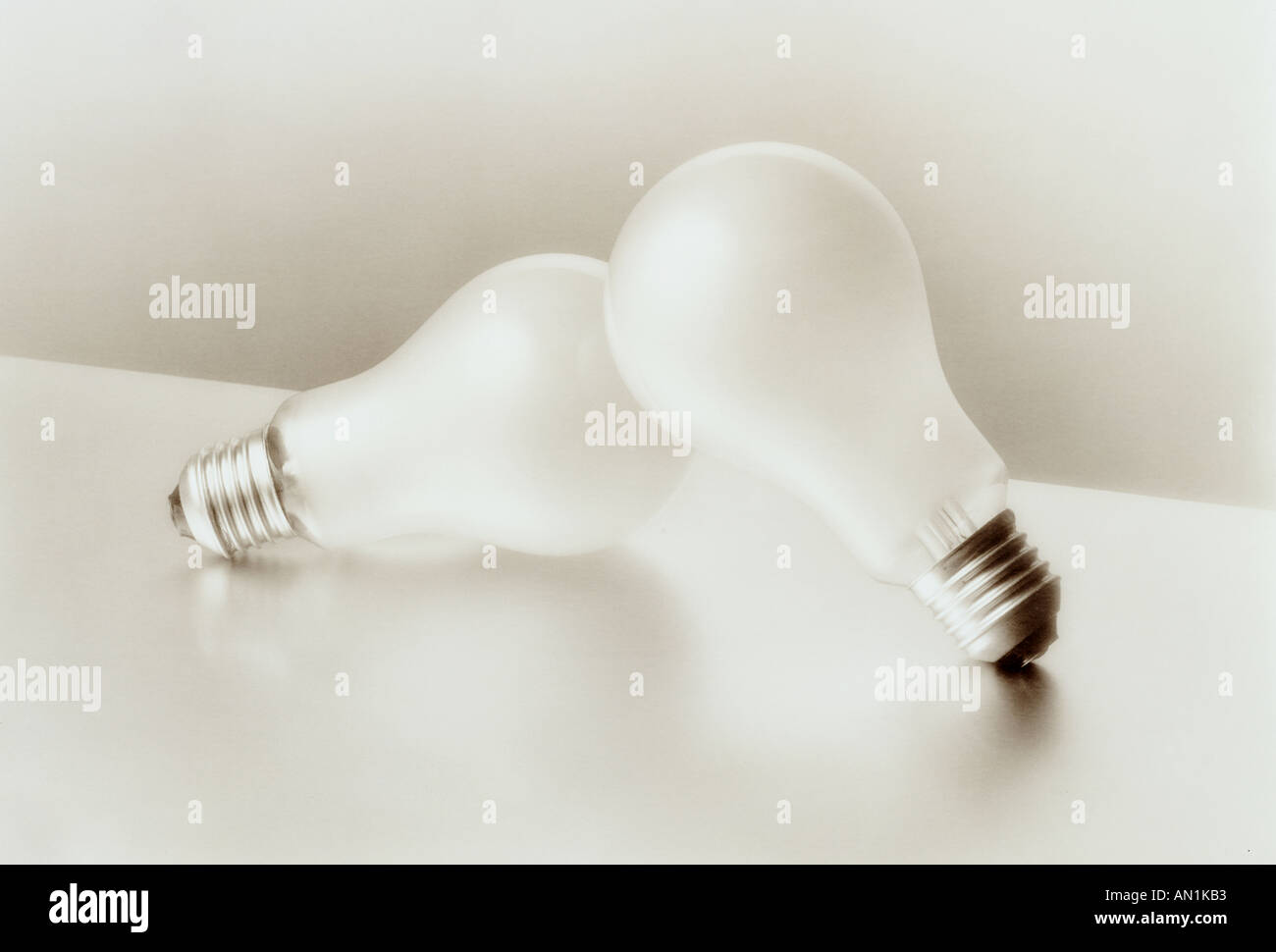 Elektrische Glühbirnen mit Schraubverschluss Armaturen Stockfoto