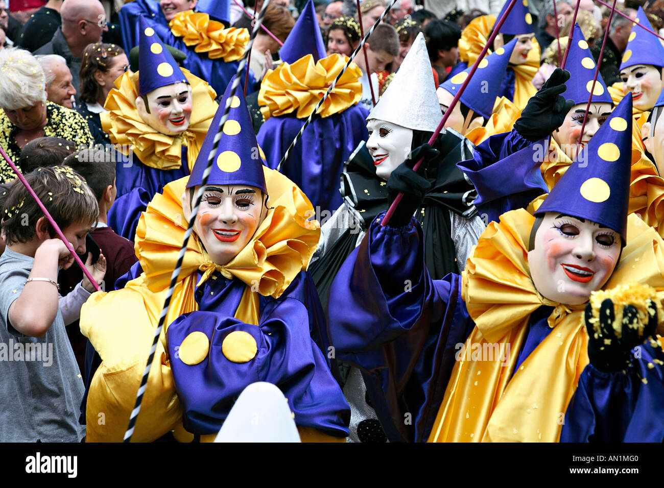 Karneval in Limoux Frankreich Stockfoto