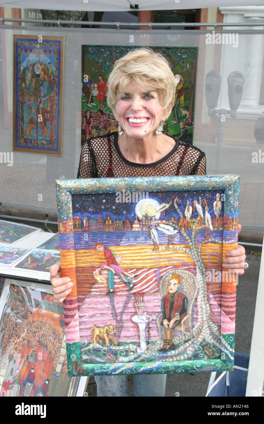 Miami Florida, Coral Gables, Miracle Mile, Sun Day on the Mile, Carnaval Miami, Street Festival, Festivals, Feier, Messe, Messe, feiern, primitiven Stil A Stockfoto