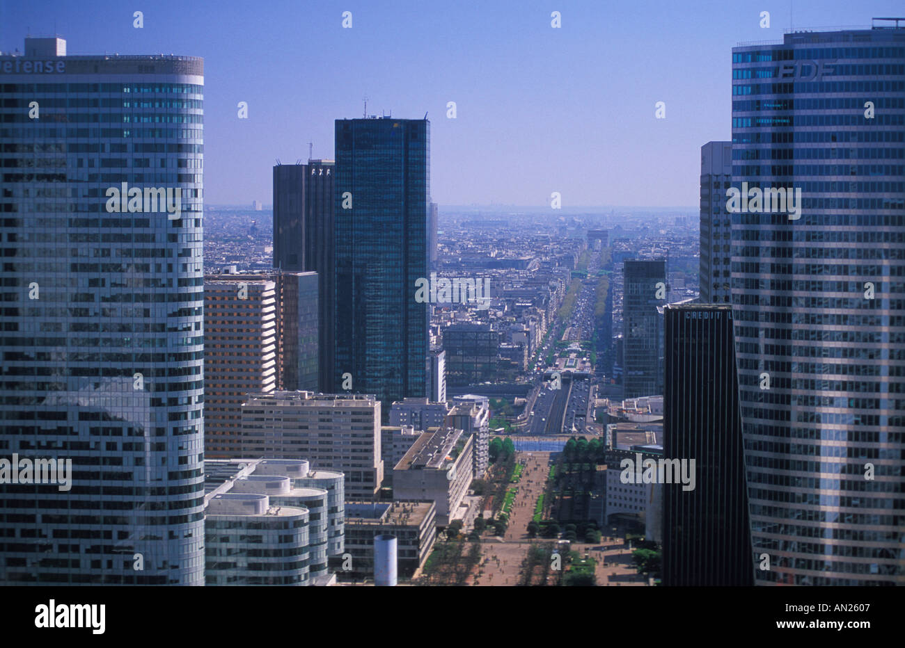 Hochhäuser am la Defense La Grande Arche Paris Frankreich EU Europa