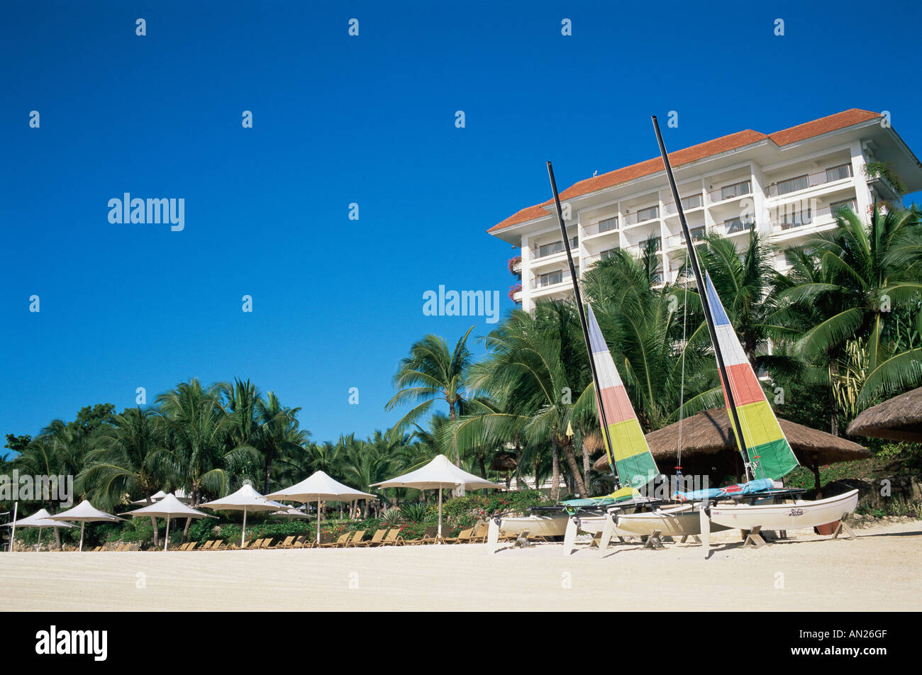 Philippinen, Cebu Mactan Island Shangri-La Resort Beach Stockfoto