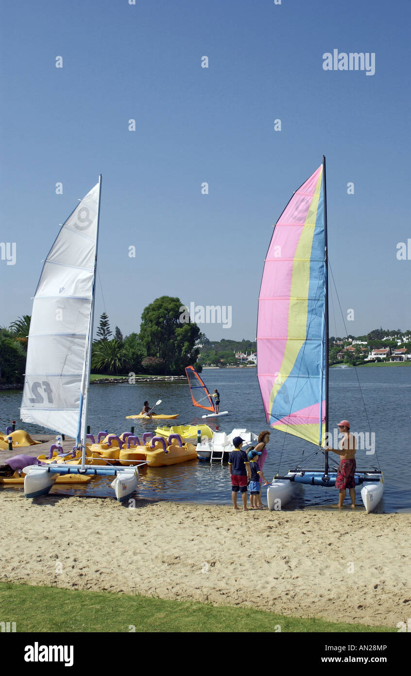 Portugal, Algarve, Quinta Lago See Stockfoto