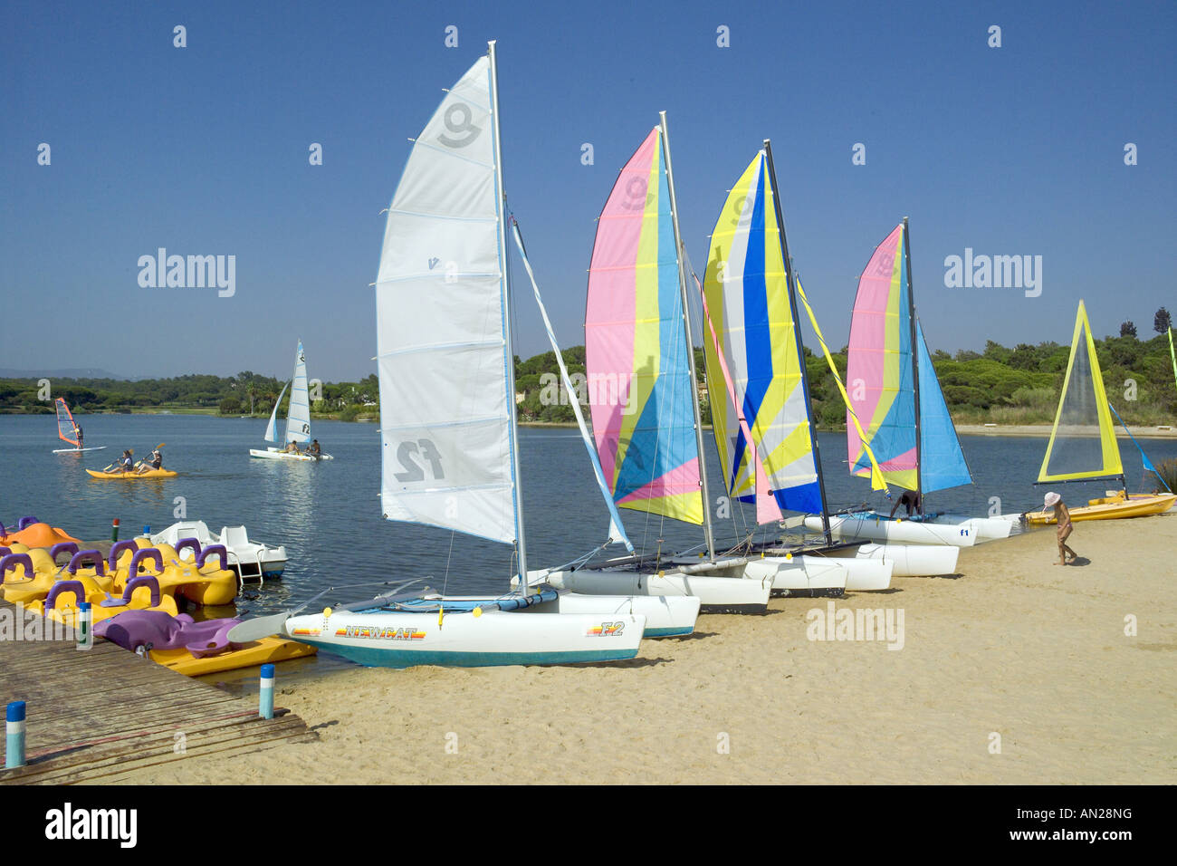 Portugal, Algarve, Quinta Lago See Stockfoto