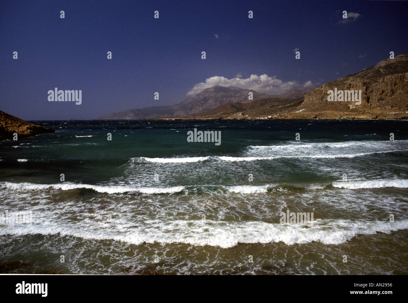 Karpathos Rollen und Gezeiten-Welle Strand griechischen Dodekanes Insel Griechenland Stockfoto