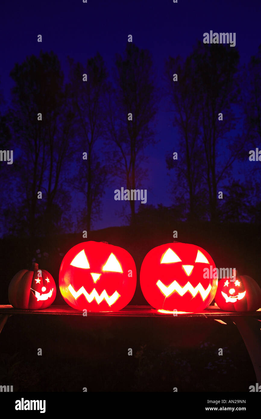 Halloween Jack-o-Laternen Stockfoto