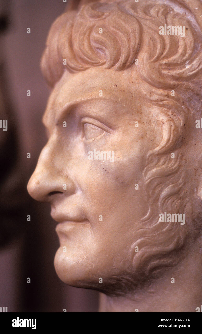 Statue von Nero im antiken Korinth Museum (Griechenland) Stockfoto