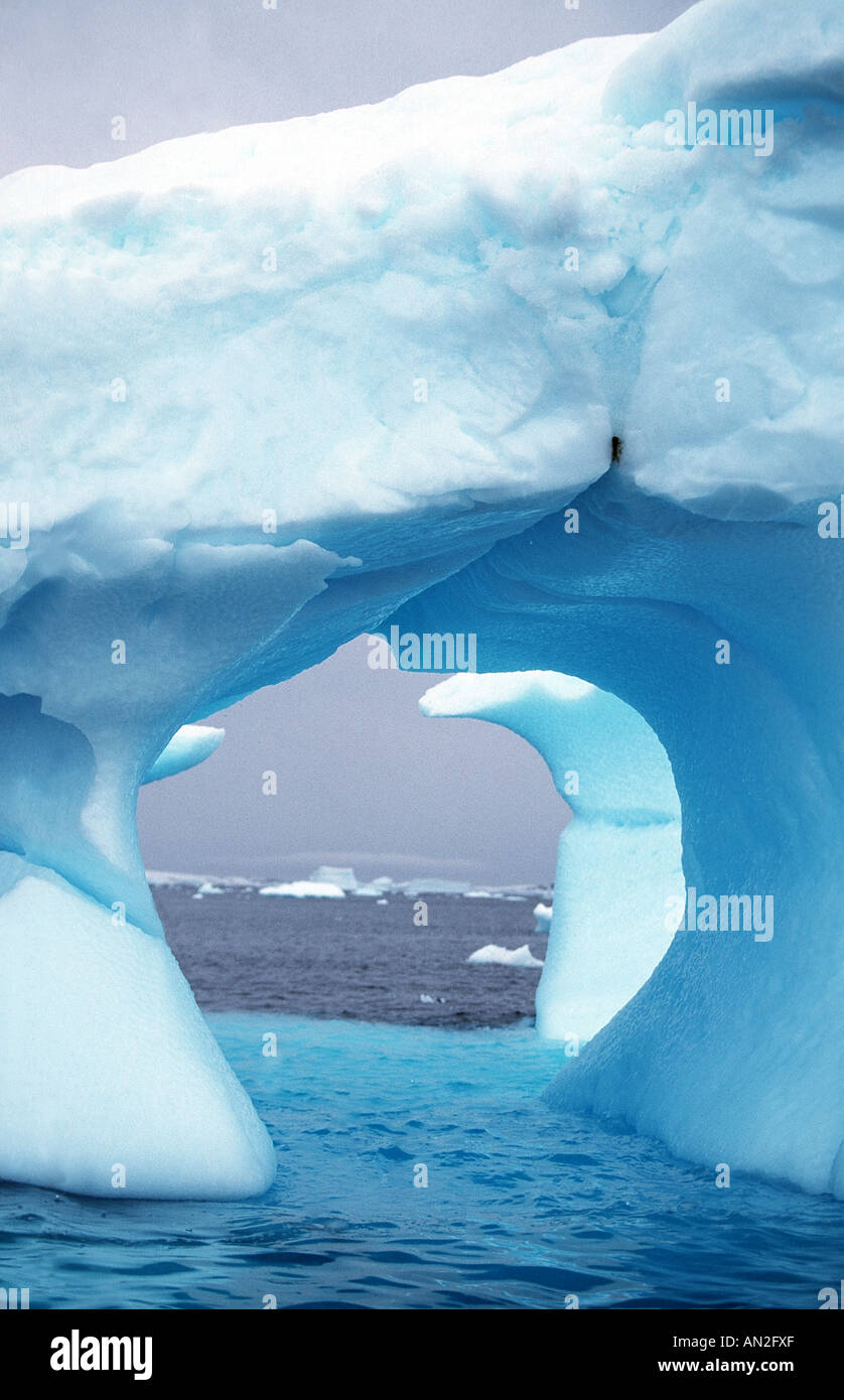 Eisstrukturen, Formen der blauen Eis, Antarktis Stockfoto