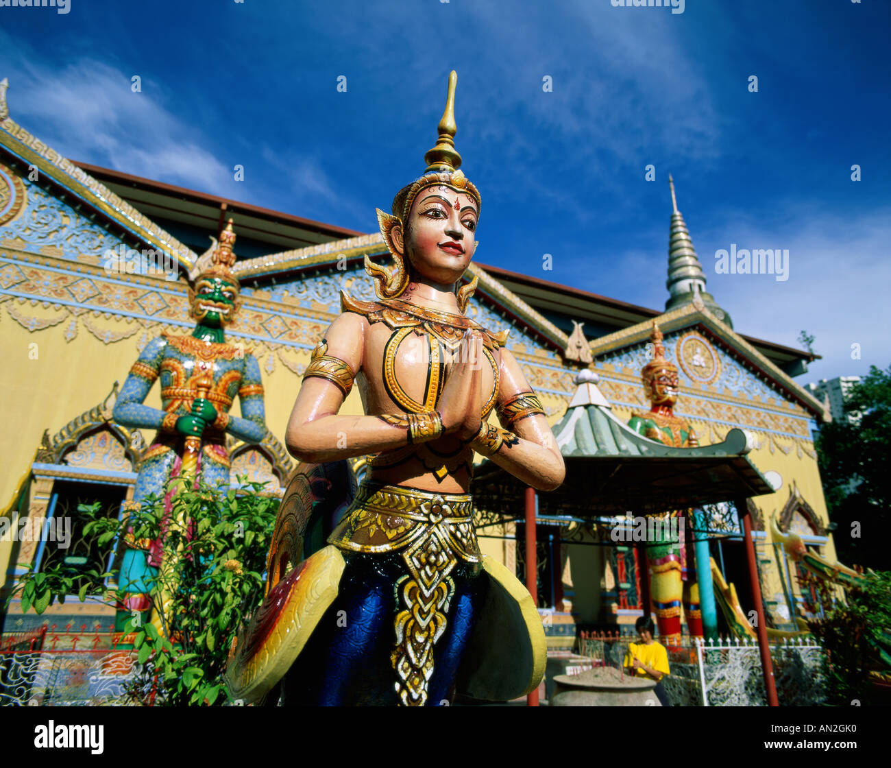 Wat Chaiya Mangkalaram / buddhistische Tempel, Penang, Malaysia Stockfoto