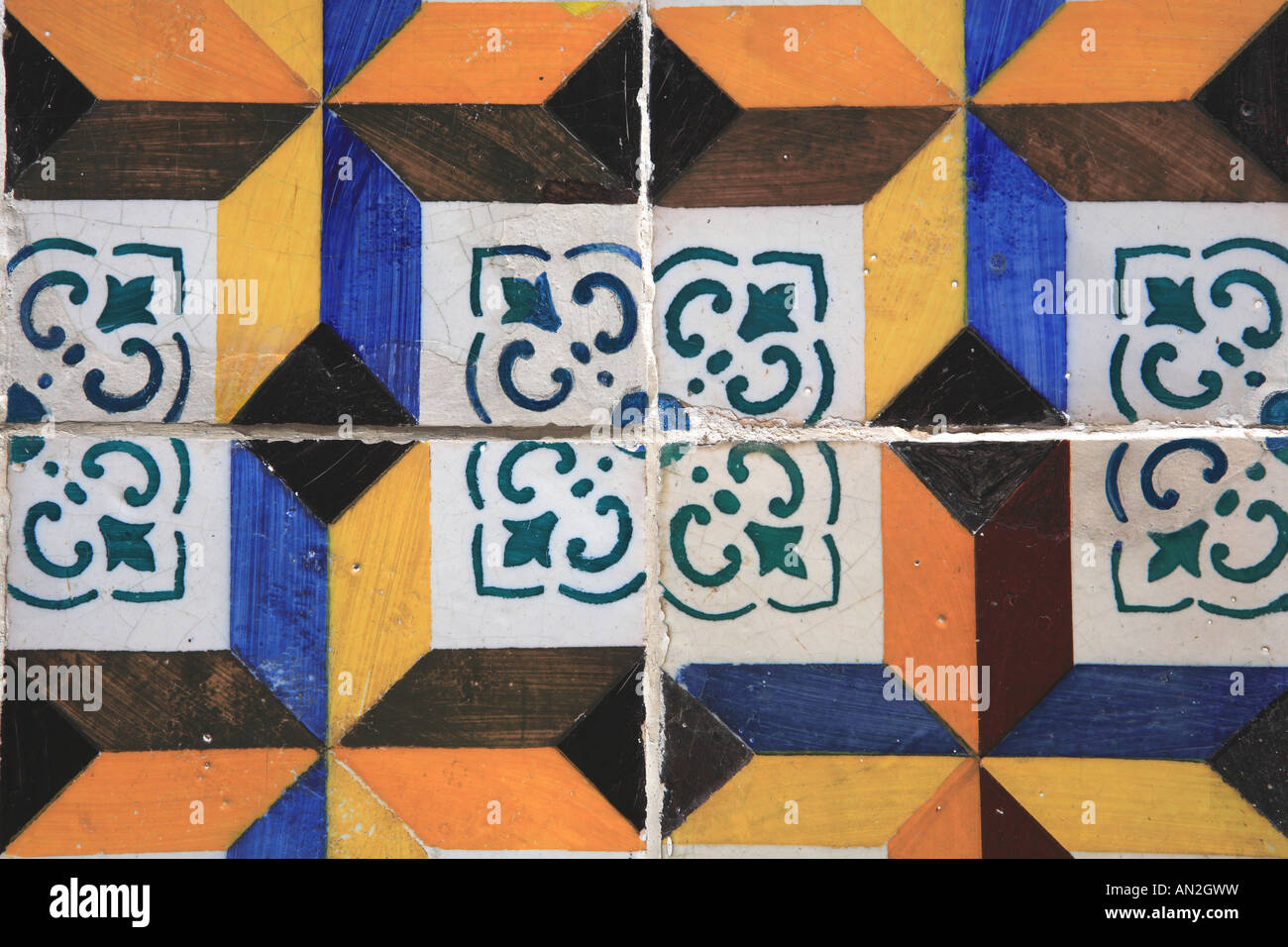 Portugal, Lissabon, Belem, Fliesen Stockfoto