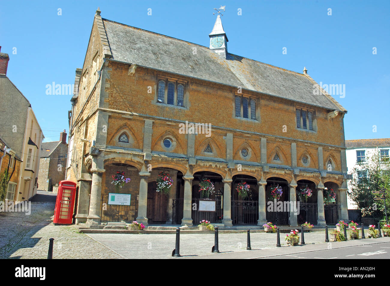 Castle Cary, das Market House Stockfoto