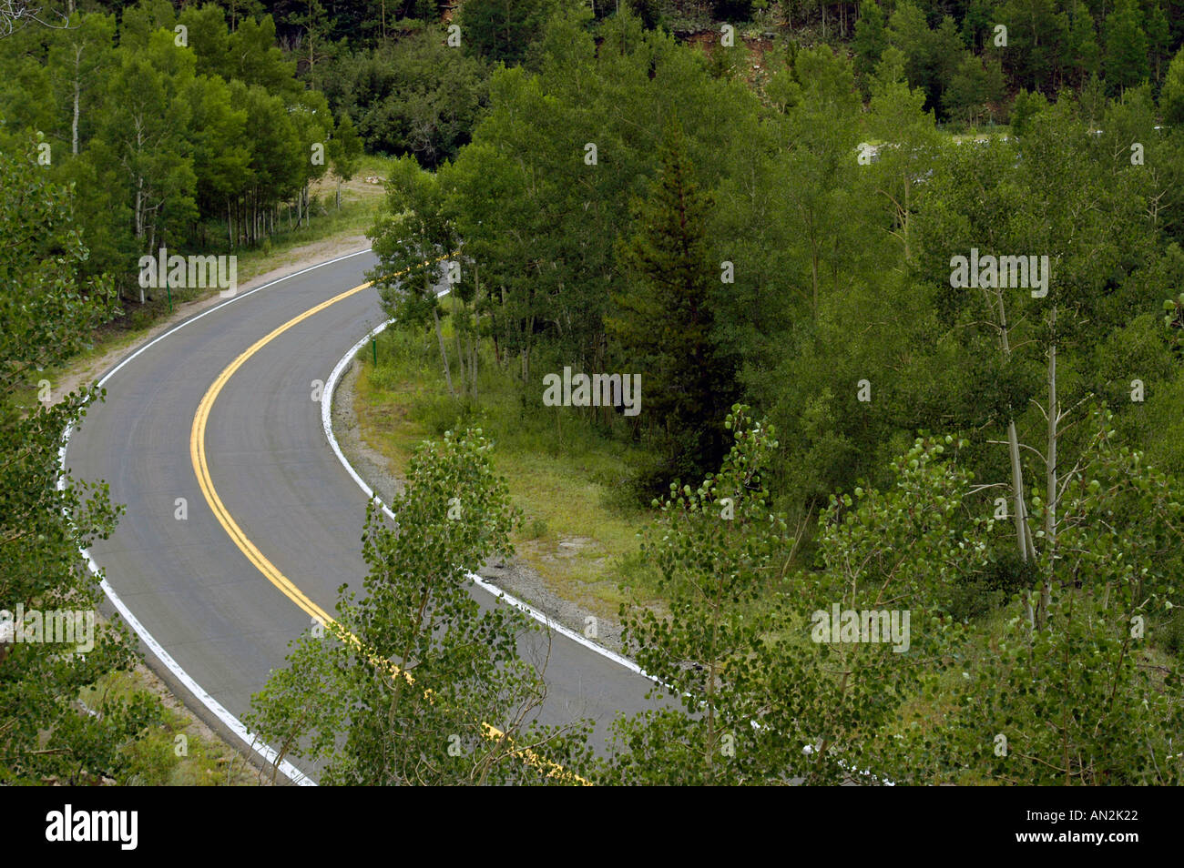 Eine Straße-Kurve Stockfoto